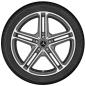Preview: 5-Doppelspeichen-Rad Tremolit-metallic Glanzgedreht mit Pirelli W SottoZero 3 MOE in 245/40 R19 98V XL Links