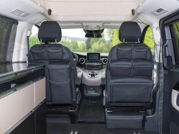 BRANDRUP UTILITY für Beifahrersitz mit 5 Taschen, Mercedes-Benz V-Klasse Marco Polo & HORIZON & ACTIVITY, Design „Leder Lugano schwarz” 102706220