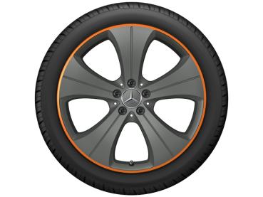 5-Speichen-Rad 20 Zoll Felgenhorn orange lackiert GLB A24740137007Y06
