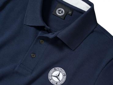 Poloshirt Herren klassisch Navyblau Mercedes-Benz Collection