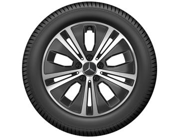 E-Klasse Junge Räder (4 Stück) 5-Doppelspeichen Schwarz Glanzgedreht 225/55 R17 97H Continental WinterContact TS 850 P MO Q440141112250G1