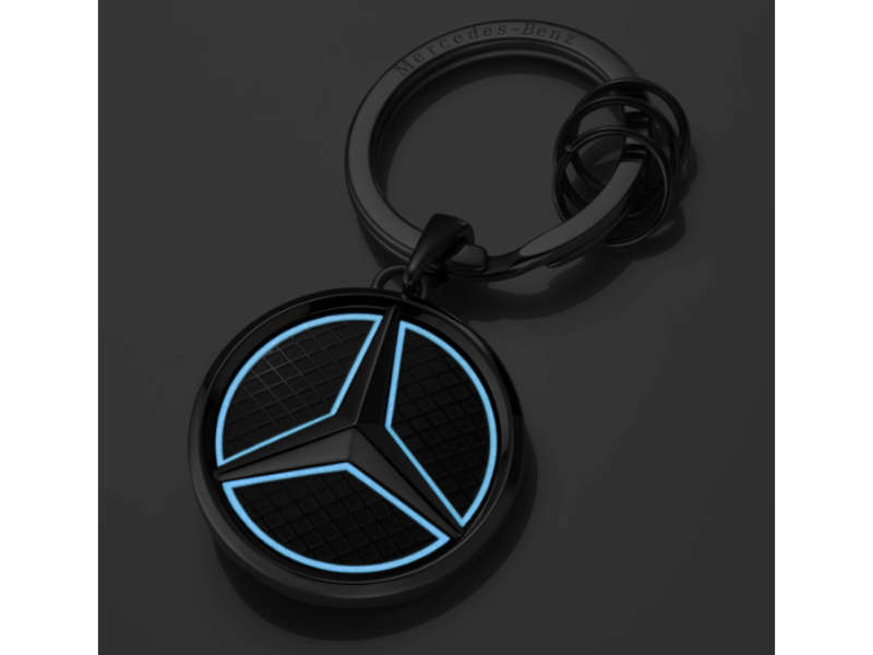 Schwarzes Lederarmband Mercedes Benz Amg Metall Schlüsselanhänger  Schlüsselanhänger Fob Auto Logo 2022
